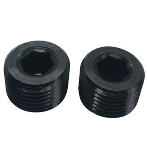 3/4 NPT Socket Allen Head Pipe Plugs Aluminum 3/4" NPT Male Thread Fittings Pack of 2