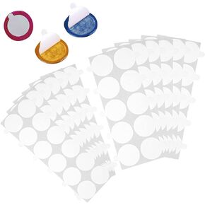 TuNan 360pcs 1 inch/ 1.18 inch Double Sided Adhesive Wax Seal Stickers Backing Sticky Dot for Wax Sealing- Clear