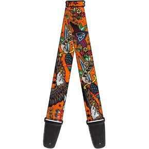 Buckle-Down Guitar Strap Truth And Justice Orange 2 Inches Wide