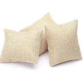 RJ Displays-20 piece pack Linen Beige Burlap Jewelry Display Pillow for Bracelet, Cuff, Watch, Anklet, Bangle, Dangle Earring and Necklace- Size 3.50" x 3.0" inch