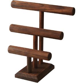 ByKen Bracelet Holder Stand,Wood Jewelry Displays for Selling,3 Tier Necklace Bangle Scrunchie Watch Organizer Rack Tower Tree. in Kuwait