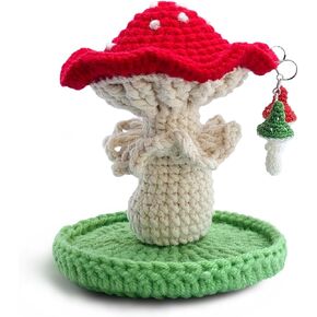 Cute Earring Holder Stand Crochet Mushroom Jewelry Hanging Organizer Handmade Dangle Earring Holder