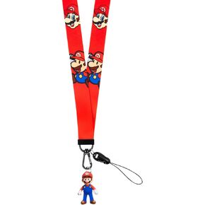 Jupswan Neck Lanyard for Keys ID Badges Cute Cool Funny Cartoon Character Key Chain Card Lanyards for Women Men Guys Girl Boys Kids Teachers The Office Red Keychains GS225