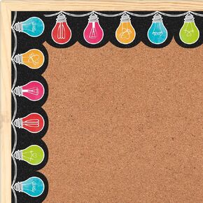 60 Pcs Bulletin Board Borders with Light Bulbs Shef Adhesive Colorful Lightbulb Borders Trim Stickers Light Bulb Rainbow Classroom Decor for Back to School Bulletin Boards Decoration in Saudi Arabia