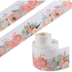 82ft Watercolour Floral Die-Cut Bulletin Board Border Flowers Classroom Bulletin Decor for Wall Decals, Desks, Windows, Doors, Lockers, Schools, Classrooms, Homes, School & Offices, Photo Border