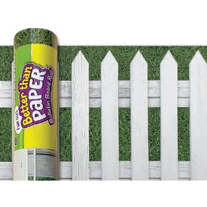 Teacher Created Resources Fun Size White Picket Fence Better Than Paper® Bulletin Board Roll,18 inches x 12 feet
