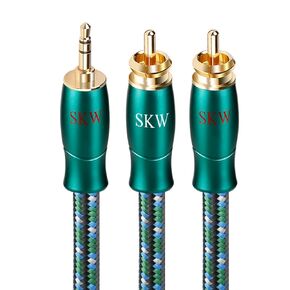 SKW Entry Level HC Series 3.5MM to 2RCA Audio Stereo Cable 3.2ft/1M