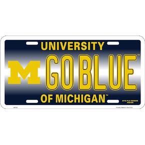 لوحة ترخيص M GO Blue Michigan الجديدة