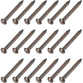 Small Nails (2x20mm) 60pcs, Brass Tiny Hardware Nails - for Household Woodworking, Bronze Tone