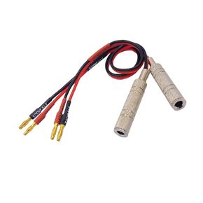 2-Packs 1/4 Inch TS Female to Banana Plug, 6.35mm Female Jack to Banana Plug Speaker, Flexible Silicone Audio Banana Plugs for Speaker Wire(1- Feet)