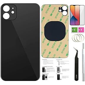 12 Back Glass Replacement for iPhone 12 Back Cover Glass (6.1'') with Pre-Installed Tape +Installation Instruction + Repair Tools+ Screen Protector (White) in Kuwait