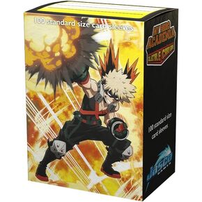 Arcane Tinmen Dragon Shield Sleeves – Matte Art: My Hero Academia: Bakugo Explode 100 CT - MTG Card Sleeves are Smooth & Tough - Compatible with Pokemon, MHA CCG & Magic The Gathering Cards (AT-16036)