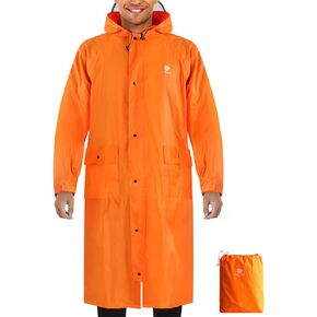 Anyoo Hood Rain Poncho Waterproof Lightweight Raincoat for Men Women Adult with Pocket for Hiking Camping Outdoor Activities