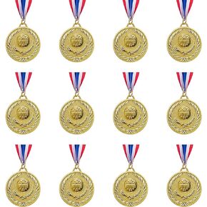 48 Pieces Gold Award Medals Winner Medals Gold Prizes for Sports, Competitions, Party, Spelling Bees, Olympic Style, 2 Inches