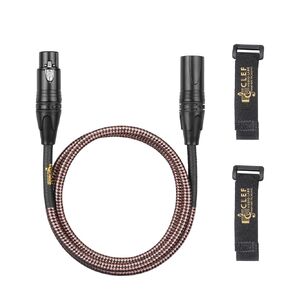كابل ميكروفون XLR ذكر إلى أنثى XLR، بطول 12 قدمًا، أسود، غلاف من سبائك الزنك، سترة مضفرة من النحاس، موصلات ثلاثية الأطراف مطلية بالذهب عيار 24 قيراط للميكروفون وتسجيل الاستوديو وواجهة الصوت in Kuwait