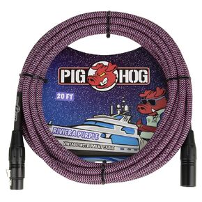 Pig Hog 'Riviera Purple' Woven Mic Cable, XLR to XLR, 20' in Kuwait