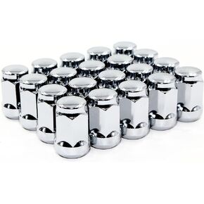Set of 20 Veritek 12x1.5 1.40" 35.5mm 19mm 3/4 Hex Chrome Radius Ball Seat Factory OEM Style Lug Nuts for Honda Acura Aluminum Alloy Wheels