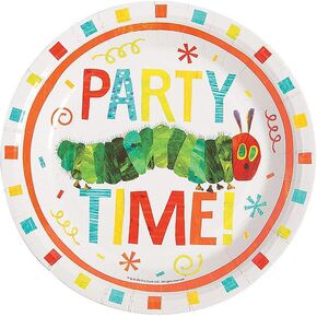 Fun Express The Very Hungry Caterpillar™ Paper Dessert Plates - Party Supplies - 8 Pieces