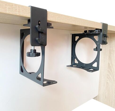 UISKOOPW No Drilling Under Desk Mount for Xbox Series X, Under Desk Holder Compatible with Xbox X, Stealth Horizontal Stand Gaming Desk Accessories for XSX in Kuwait