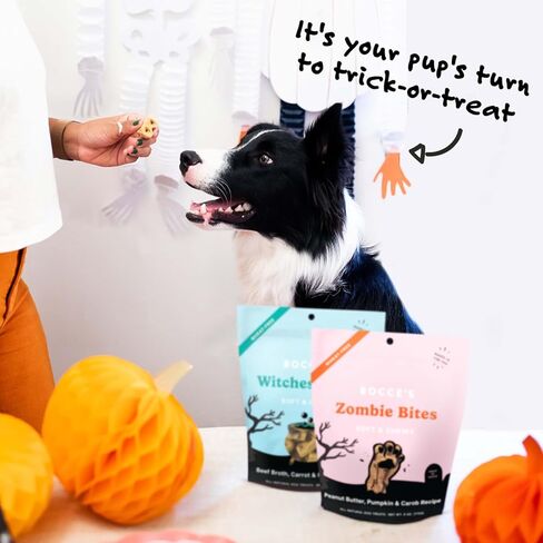Bocce's Bakery All-Natural Witches Brew Dog Treats, Wheat-Free, Limited Ingredient Soft & Chewy Dog Treats, Inspired by Halloween, 6 oz in Kuwait