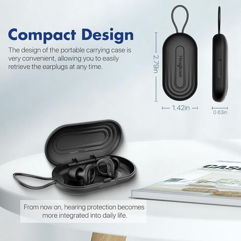 Hearprotek Earplug Cases, Portable Earplug Holder, Mini Storage Case Earbud Plug Organizer Ear Plug Case Durable Small Carrying Case for Travel, Business Trip, Trinkets, Pills in Kuwait