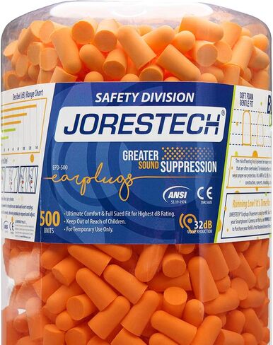 محطة توزيع سدادة الأذن JORESTECH لكتم الصوت/حماية السمع - مملوءة مسبقًا بـ 500 سدادة أذن - تصميم مثبت على الحائط/سطح الطاولة (موديل EPD-250) (500) in Kuwait