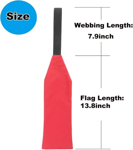 Kayak Red Flag Travel Warning Flag with Webbing Fit for Kayaks Canoes Trucks Accessories on The Water in Kuwait