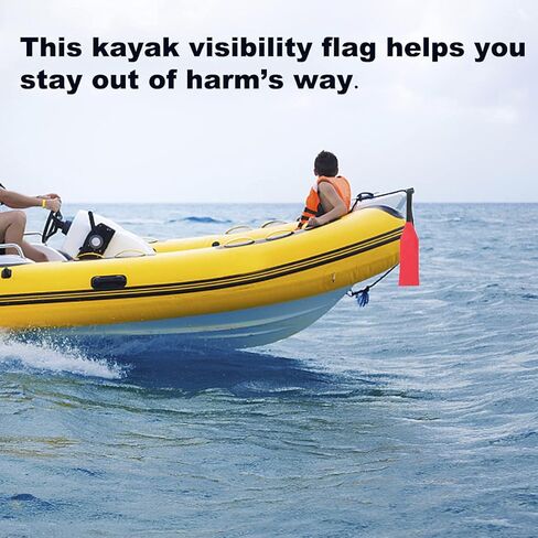 Kayak Red Flag Travel Warning Flag with Webbing Fit for Kayaks Canoes Trucks Accessories on The Water in Kuwait
