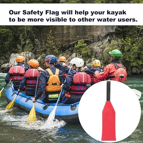 Kayak Red Flag Travel Warning Flag with Webbing Fit for Kayaks Canoes Trucks Accessories on The Water in Kuwait
