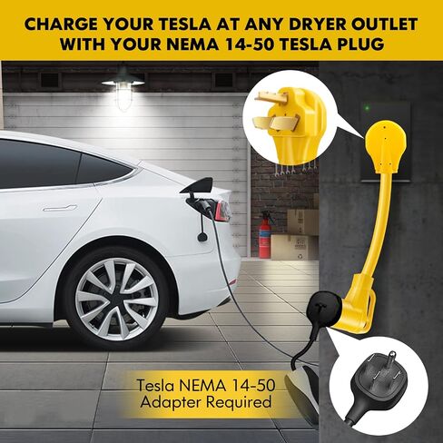 محول شاحن EV من NEMA 10-30 إلى 14-50، قابس مجفف 30A إلى منفذ 50A 14-50 لشحن Tesla وغيرها من شحنات EV المستوى 2 in Kuwait
