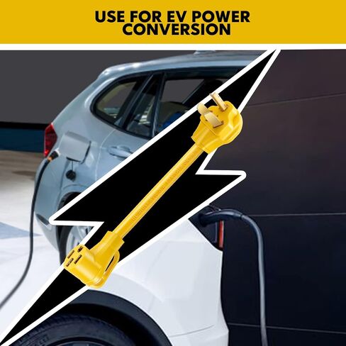 محول شاحن EV من NEMA 10-30 إلى 14-50، قابس مجفف 30A إلى منفذ 50A 14-50 لشحن Tesla وغيرها من شحنات EV المستوى 2 in Kuwait