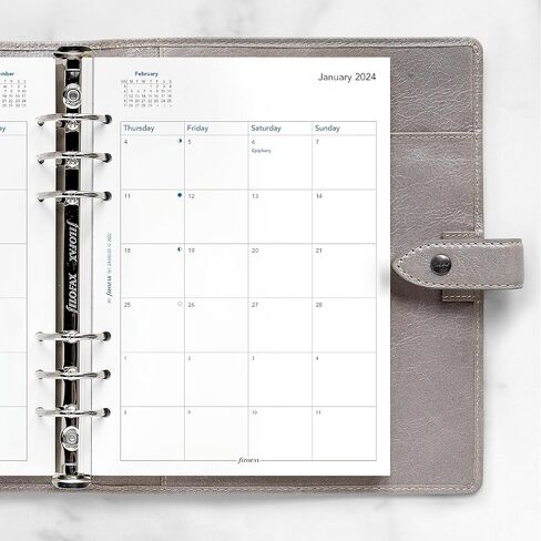 Filofax Calendar Diary Refill, A5 Size, Month-to-View, White Paper, English, 2024 (C68510-24) in Saudi Arabia