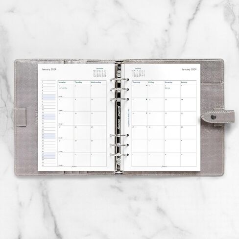 Filofax Calendar Diary Refill, A5 Size, Month-to-View, White Paper, English, 2024 (C68510-24) in Saudi Arabia