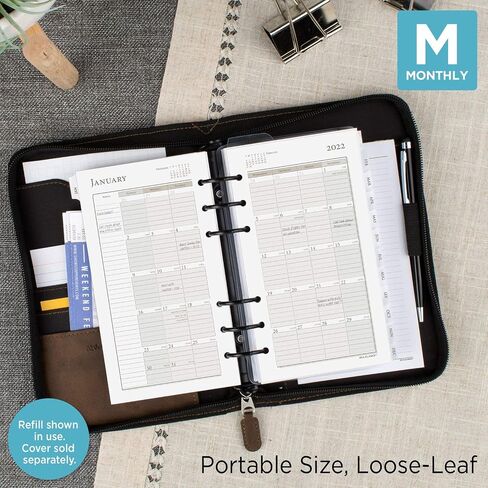 2022 Weekly & Monthly Planner Refill by AT-A-GLANCE, 10831 DAY-TIMER, 3-3/4" x 6-3/4", Size 3, Portable Size, Loose-Leaf (471-285Y) in Saudi Arabia