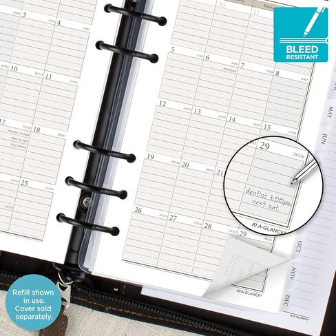 2022 Weekly & Monthly Planner Refill by AT-A-GLANCE, 10831 DAY-TIMER, 3-3/4" x 6-3/4", Size 3, Portable Size, Loose-Leaf (471-285Y) in Saudi Arabia