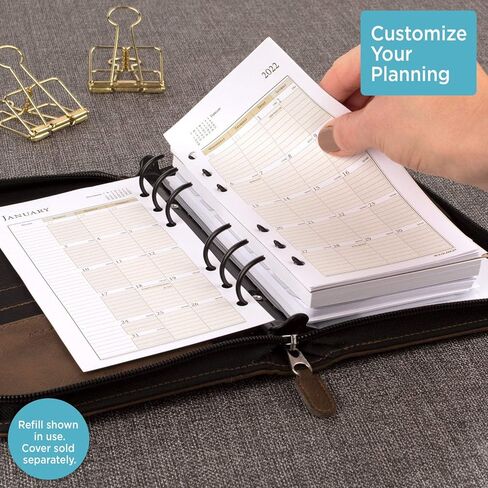 2022 Weekly & Monthly Planner Refill by AT-A-GLANCE, 10831 DAY-TIMER, 3-3/4" x 6-3/4", Size 3, Portable Size, Loose-Leaf (471-285Y) in Saudi Arabia