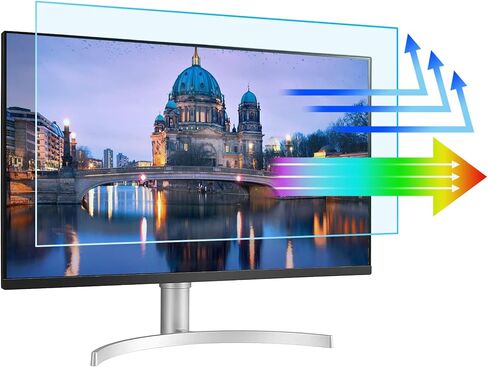 واقي شاشة الضوء الأزرق للتلفزيون مقاس 32 بوصة، كتل حماية الضوء الأزرق لحماية العين تقلل من إجهاد العين وإجهاد العين لشاشات LCD مقاس 32 بوصة، وLED، وOLED، وQLED 4K HDTV in Kuwait