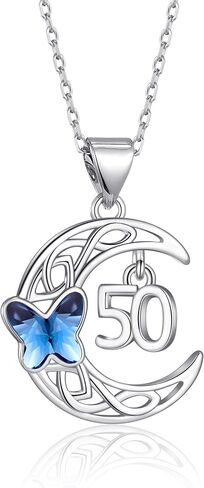 18th/40th/50th Birthday Gifts for Girls Celtic Knot Moon Butterfly Pendant Jewelry for Daughter Granddaughter in Saudi Arabia