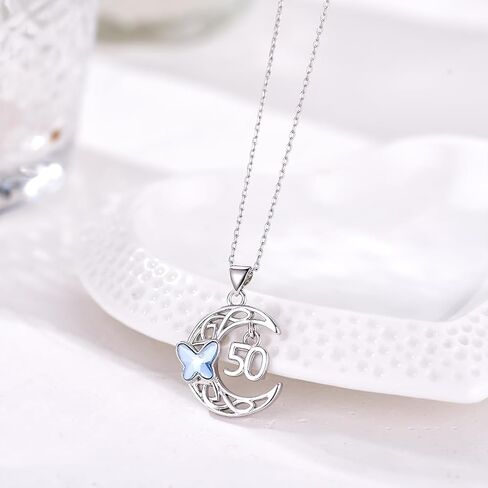 18th/40th/50th Birthday Gifts for Girls Celtic Knot Moon Butterfly Pendant Jewelry for Daughter Granddaughter in Saudi Arabia