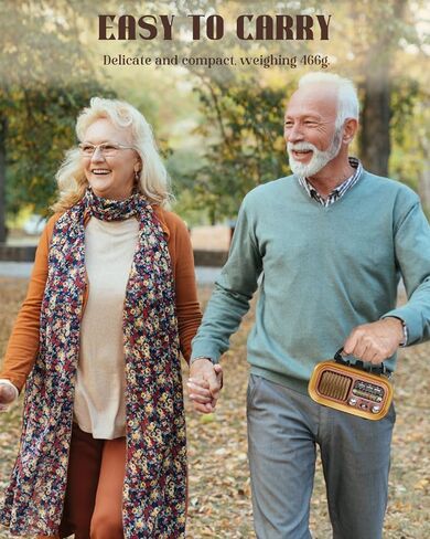 راديو محمول AM FM على الموجات القصيرة، راديو صغير عتيق مع بلوتوث، حجم عالٍ، يدعم بطاقة TF USB مشغل MP3، بطارية قابلة لإعادة الشحن in Kuwait