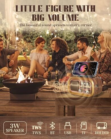 راديو محمول AM FM على الموجات القصيرة، راديو صغير عتيق مع بلوتوث، حجم عالٍ، يدعم بطاقة TF USB مشغل MP3، بطارية قابلة لإعادة الشحن in Kuwait