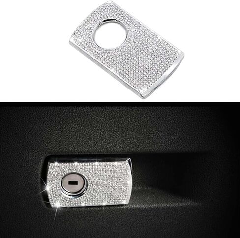 Pursuestar بلينغ كريستال السيارة الداخلية تقليم مساعد الطيار تخزين صندوق القفازات التبديل مقبض غطاء اليد سحب ملصقات صائق لسيارات BMW 5 525i 530i 540i 6GT 7 سلسلة X3 X4 X5 X6 X7 M5 G30 G32 G11 G01 AWD in Kuwait