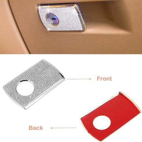 Pursuestar بلينغ كريستال السيارة الداخلية تقليم مساعد الطيار تخزين صندوق القفازات التبديل مقبض غطاء اليد سحب ملصقات صائق لسيارات BMW 5 525i 530i 540i 6GT 7 سلسلة X3 X4 X5 X6 X7 M5 G30 G32 G11 G01 AWD in Kuwait