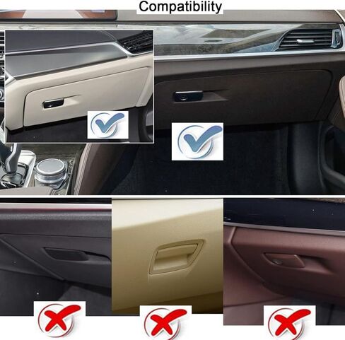 Pursuestar بلينغ كريستال السيارة الداخلية تقليم مساعد الطيار تخزين صندوق القفازات التبديل مقبض غطاء اليد سحب ملصقات صائق لسيارات BMW 5 525i 530i 540i 6GT 7 سلسلة X3 X4 X5 X6 X7 M5 G30 G32 G11 G01 AWD in Kuwait