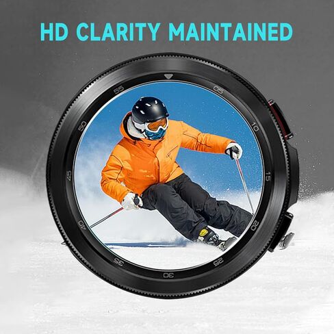 [3 Pack] for Samsung Galaxy Watch 4 Classic (46mm) protection film，Tempered Glass Screen Protector, Anti Scratch, Bubble Free, 3D Full Coverage Anti-Scratch Shatter-Proof HD Clear Waterproof Screen in Kuwait