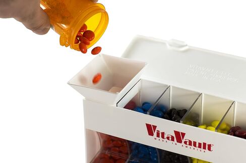 منظم حبوب منع الحمل VitaVault ذو ستة أقسام للأدوية والفيتامينات والمكملات الغذائية in Kuwait