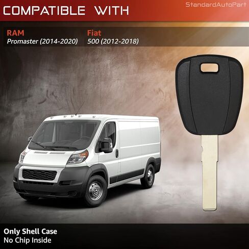 مفتاح مستجيب عالي الأمان StandardAutoPart متوافق مع Fiat 500 Promaster SIP22 (حافظة Shell) in Saudi Arabia