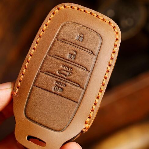 EASYANT for Toyota Tundra Leather Key Fob Cover, Key Fob Case for Toyota Tundra Sequoia Sienna 2021-2024 Smart Key Shell Black in Saudi Arabia