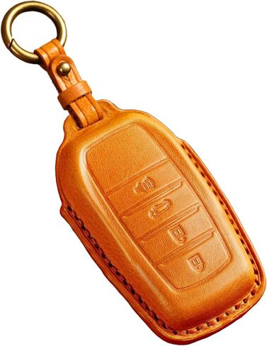 EASYANT for Toyota Tundra Leather Key Fob Cover, Key Fob Case for Toyota Tundra Sequoia Sienna 2021-2024 Smart Key Shell Black in Saudi Arabia