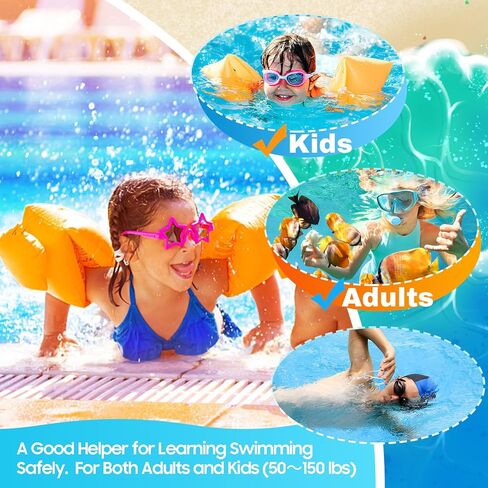 Arm Floaties for Kids 3-5, Toddler Floaties Pool Swim Floats Inflatable Swim Arm Bands Floater Sleeves, PVC Thickened Arm Rings for Adults(3 Pairs) in Kuwait